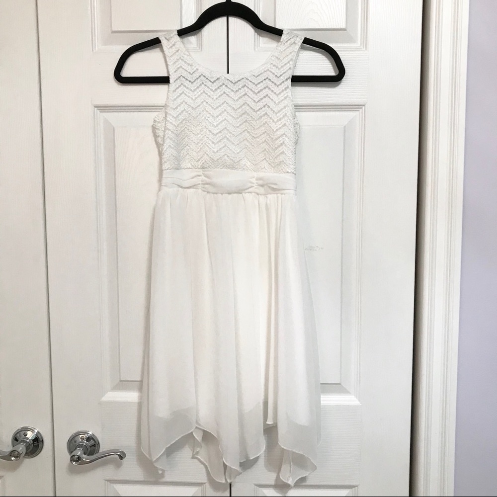 Speechless Girls White Formal Dress Size 10